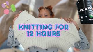 how much can I knit in 12 hours?? (ingrid sweater by petite knit) 🧶 | handmade with kaye vlogs