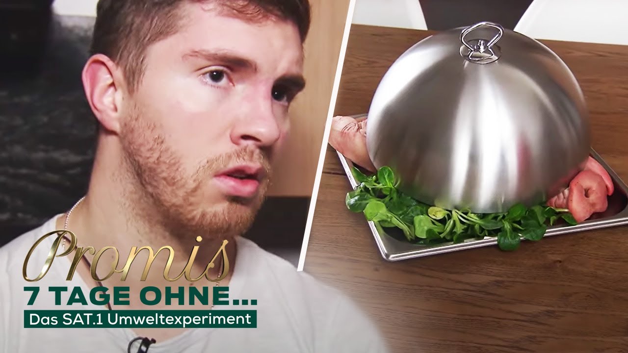 Ekel-Challenge für die Umwelt: isst Joey Heindle den Schweinekopf? | SAT.1 | Promis 7 Tage Ohne