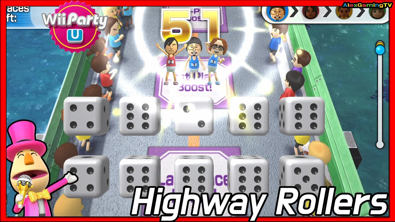 Wii party U Highway Rollers gameplay 🎵🎵 (Eng Sub, Standard com) Player Shinnosuke | AlexGamingTV