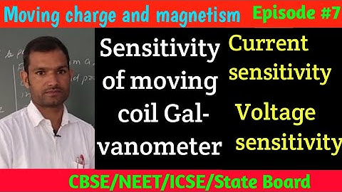 Sensitivity of moving coil galvanometer || current sensitivity|| voltage sensitivity||