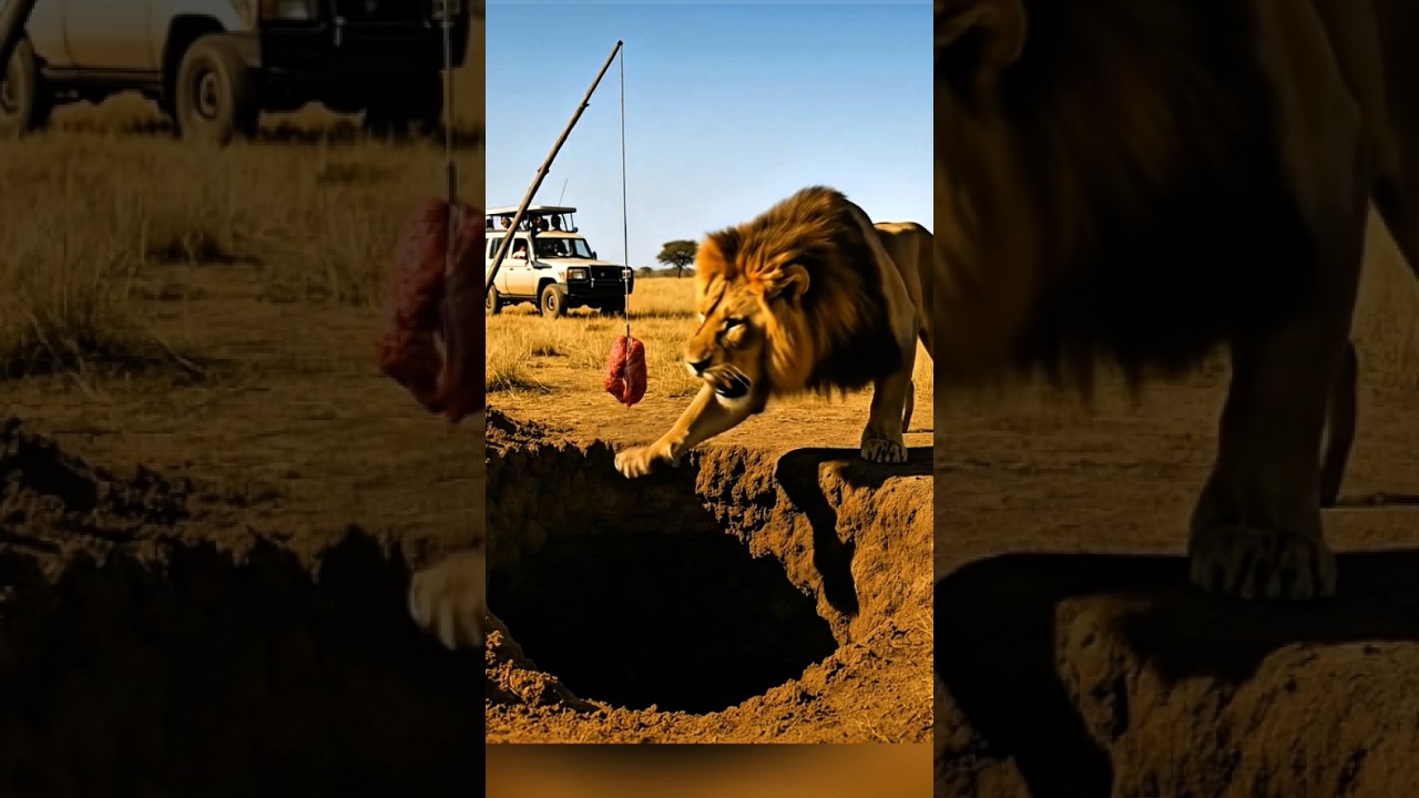 🦁 Lion’s Fatal Leap: Trap in the Savanna 