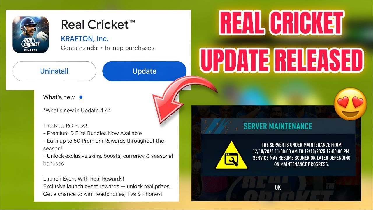 Real Cricket New Update Finally Released On Playstore! All New Features & Full Review 😍