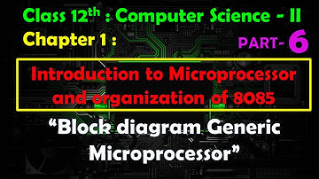 12th Comp. Sci. Paper - II : Chapter - 1 | Block diagram of generic Microprocessor