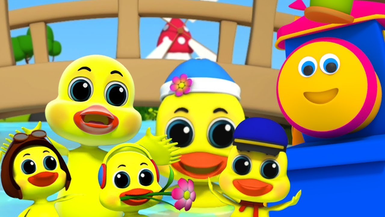 خمسة البط قليلا | بوب القطار | عد الأرقام | أغاني للأطفال | Five Little Ducks | Bob The Train