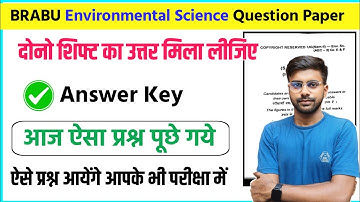 🔥 BRABU Environmental Science Question Paper solved ✅| Environmental Science Question Paper 2024