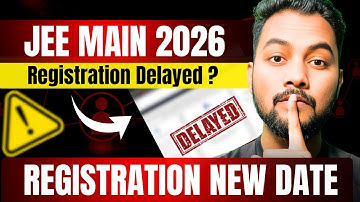 NTA Urgent Update‼️|JEE Main 2026 Registration Delayed?|JEE Main 2026 Registraion Start Date