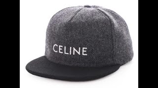 CELINE Logo Embroidered Wool Baseball Cap 896C 2AUU5 10GB