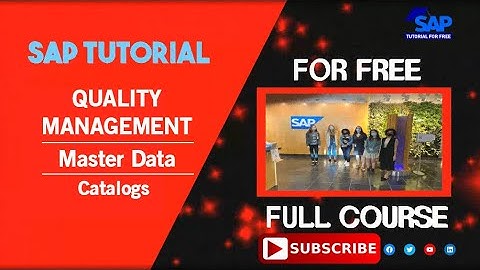 SAP Quality Management |  SAP QM Master Data |  SAP QM Catalogs | SAP Tutorial For Beginners | ERP