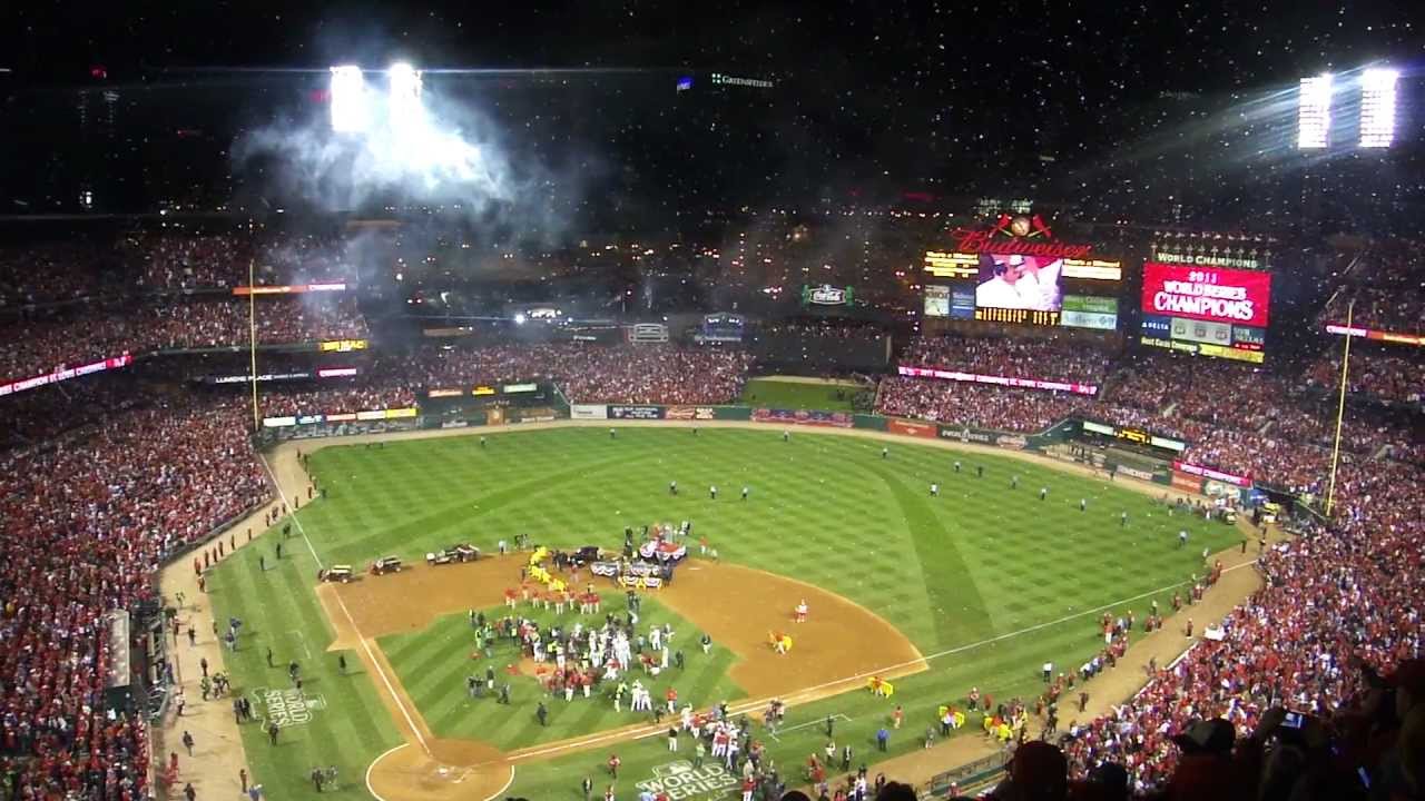 St. Louis Cardinals 2011 World Series, Game 7 - Final Out & Fireworks!!! - YouTube