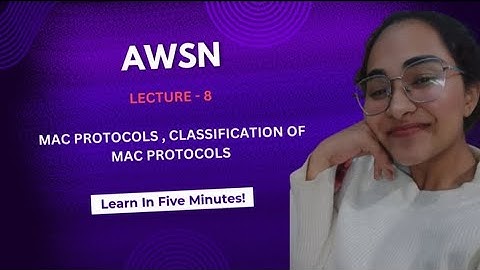 Lecture - 8 Mac Protocols | Classification of Mac Protocols | Wireless Sensor Networks