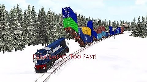 Train Sim - Indian Train WDM-3A Double Stack In Snowy Metropolis Got Derailment Because Too Fast