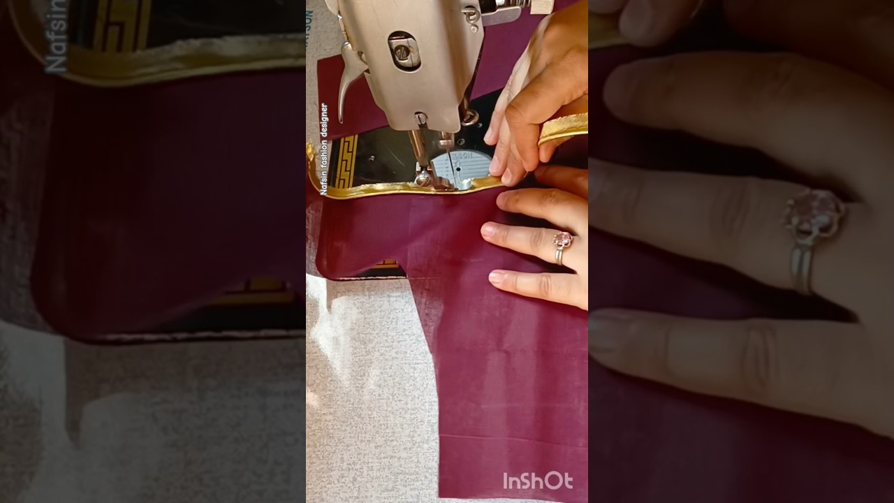 ✨ piping stitching easy trick||ready piping|  blouse neck piping stitching 