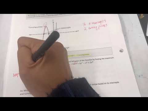 Relationship between Turning Points, Degrees, and X-Intercepts