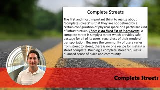 Complete Streets Information