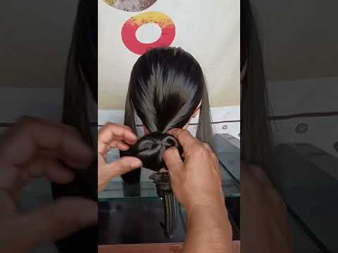 Quick Simple Bun Hairstyle | Hairstyle for short hair girls #shorts #youtubeshorts