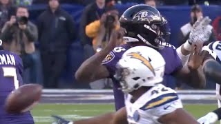 See Los Angeles Chargers linebacker Uchenna Nwosu seal the victory by swiping the ball from Lamar J