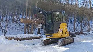 loading white pine logs!