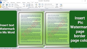 How to Insert Watermark| Text Watermark picture Watermark| Page Border & Page Color in MS Word||