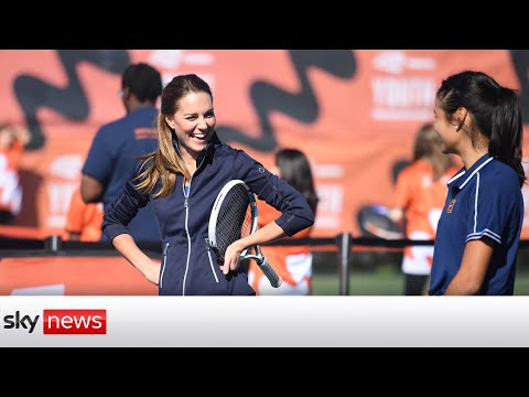 Emma Raducanu and her big fan the Duchess of Cambridge play doubles.