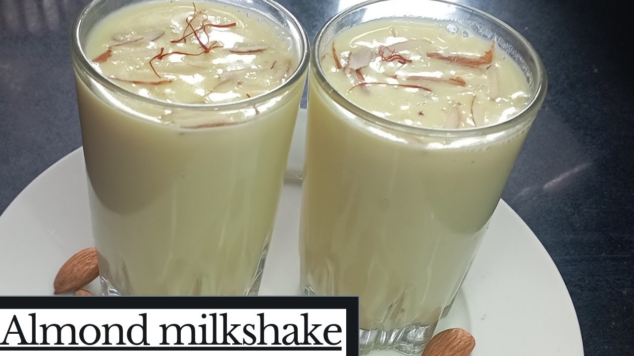 Almond Milkshake How to make Almond Milkshake at home Badam