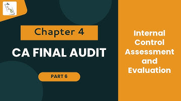 CA Final Auditing | Chapter 4 Part 6 | Internal Control Assessment and Evaluation