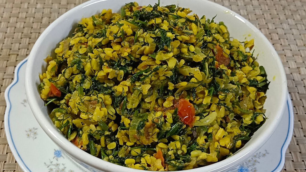 Soya Moong Dal Recipe | Moong Dal Soya Bhaji Ki Recipe | Dill Leaves 