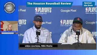 Mike Conley and Anthony Edwards after 106-99 Game 1 win over Nuggets