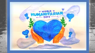 World Humanitarian Day Drawing /World Humanitarian Day poster/Humanitarian Day Easy Drawing