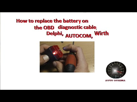 How to replace the battery on the OBD diagnostic cable, Delphi, AUTOCOM, Wirth