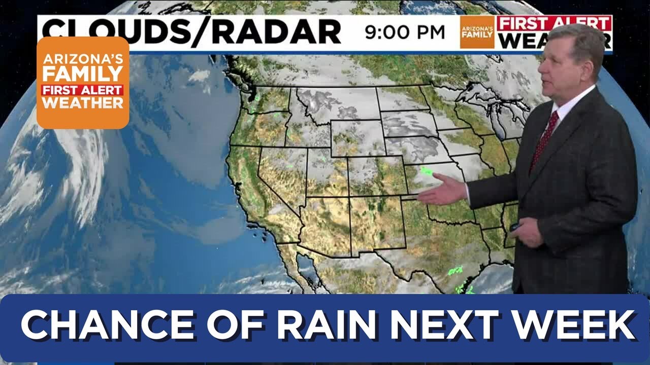 Chance of showers possible early next week - YouTube