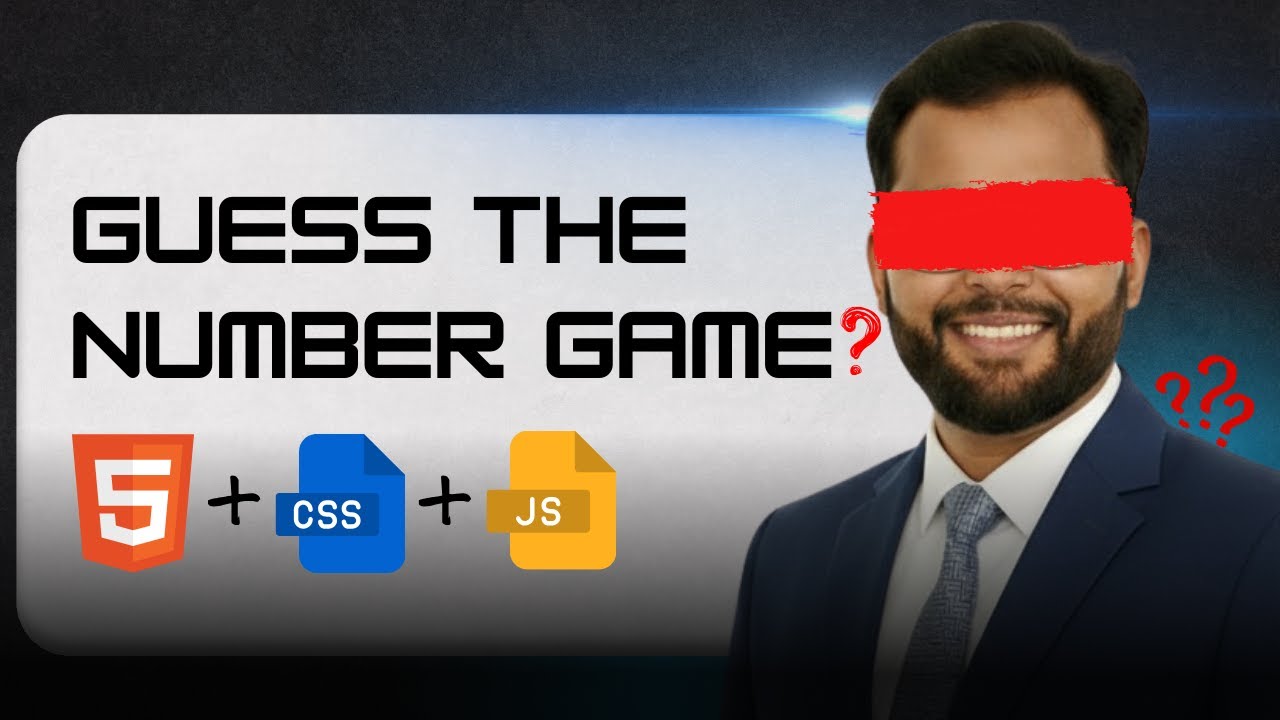 html css javascript project number gussing game - YouTube