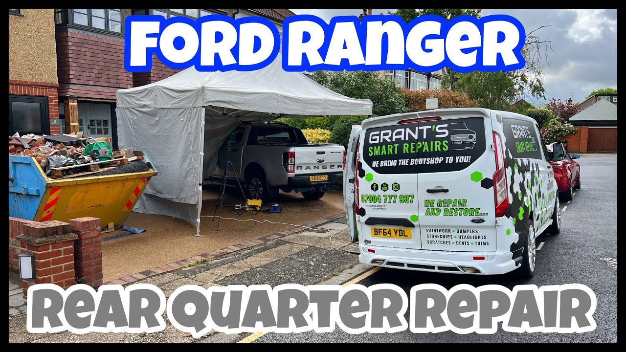 Smart repair Ford Ranger rear quarter repair - YouTube
