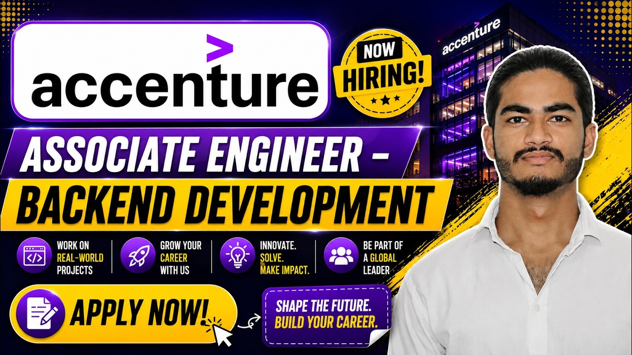 Accenture Associate Engineer Backend Development Hiring 2026 | Java ...