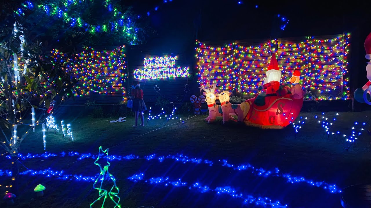 Christmas lights in Papamoa area Tauranga evening walk YouTube