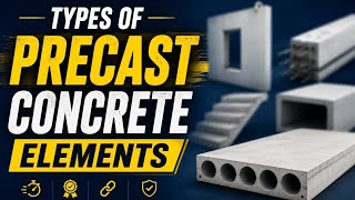 Types of Precast Concrete Elements|Complete Guide with Uses|Civil Engineering|Precast Construction