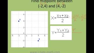 How to find the midpoint between two points