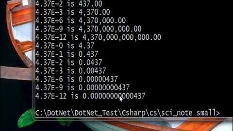 C# Edge 107 -  C# Scientific Notation for small numbers