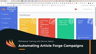 How to Automate Article Forge Campaigns with RSSMasher