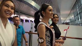 Send off Miss International Indonesia 2023 - Farhana Nariswari at Soekarno-Hatta Airport