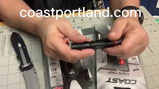 Coast  PX22 G22 100 lumen AAA EDC flashlights first look Bargain for the money