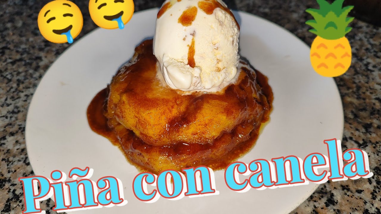 Como hacer piña con canela - YouTube