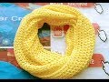 Bufanda infinita para niñ@ tejida a crochet