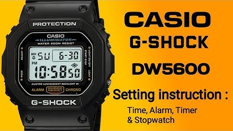 Casio G-Shock DW-5600 Setting Instruction.