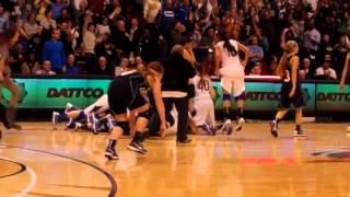 Mercy's Maria Weselyj hits game-winning buzzer beater against Lauralton Hall, March 16, 2013