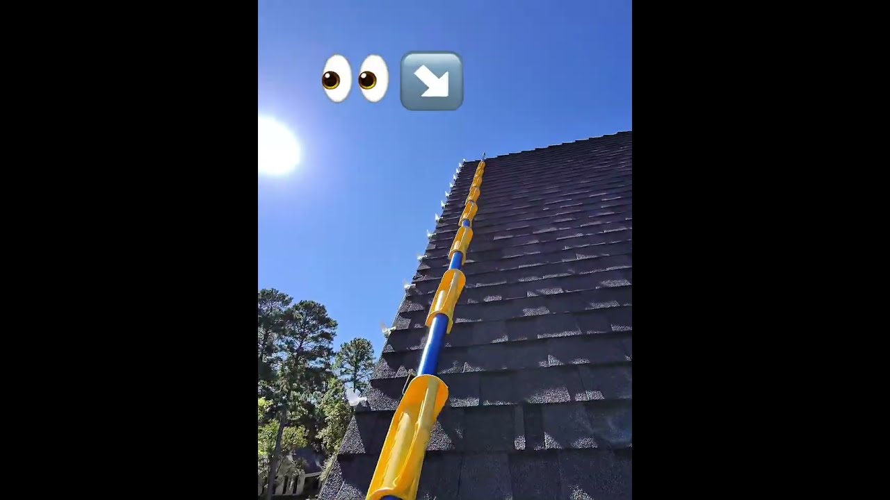 Hanging Christmas lights on a steep roof using the GOAT steep assist