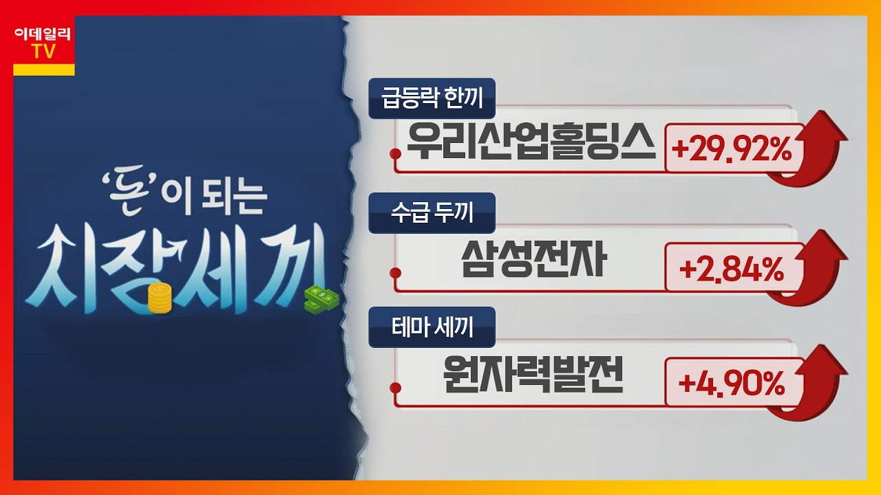 우리산업홀딩스(072470), 삼성전자(005930), 두산에너빌리티(034020)_시장 세끼 (20220707)