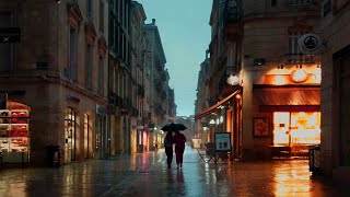Rainy downtown of Bordeaux 4k Walk [No Noises] Saint Pierre | Thunderstorm Rain sounds for sleeping screenshot 5