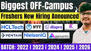 Hcltech, Nielseniq, Ntt, Pentair Multiple Off Campus Latest Drive 2022, 2023, 2024, 2025, 2026 Batch