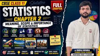 Class 11 Statistics Chapter 2 Full Chapter 🔥 | Meaning, Scope & Importance of Statistics | CBSE