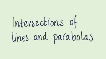 Intersections of lines and parabolas | Year 10 Parabolas